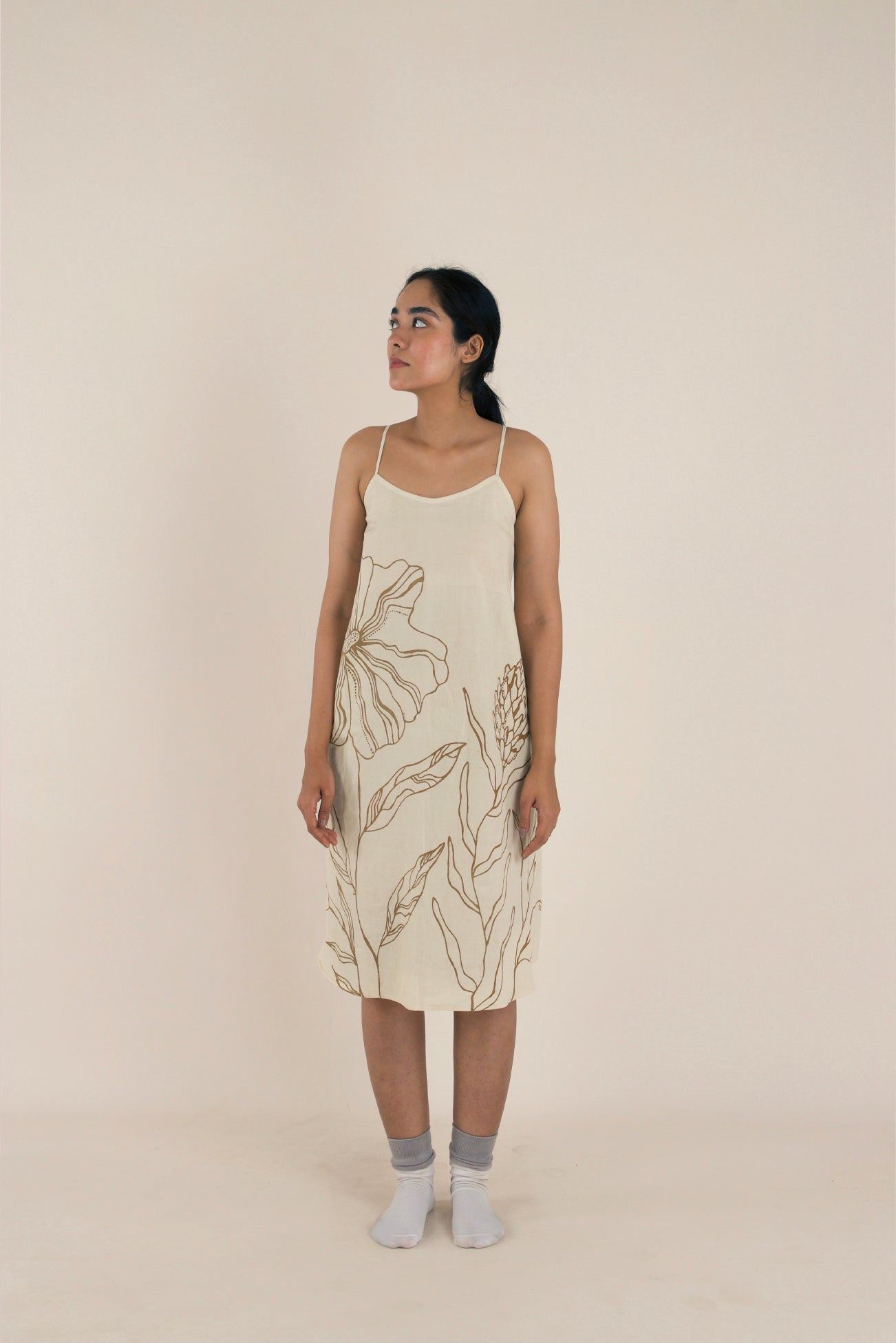 Sage white dress