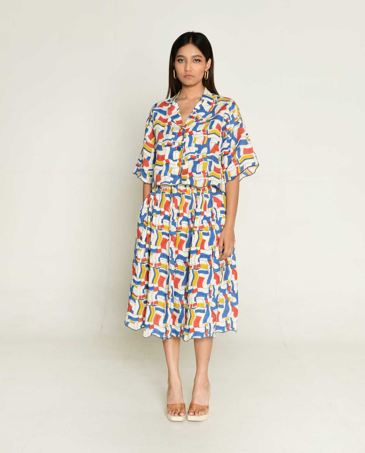 Escher Coord Shirt with Skirt