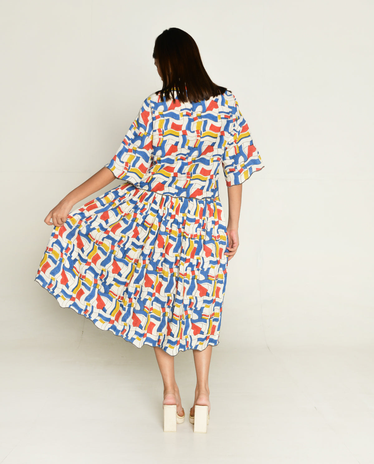 Escher Coord Shirt with Skirt