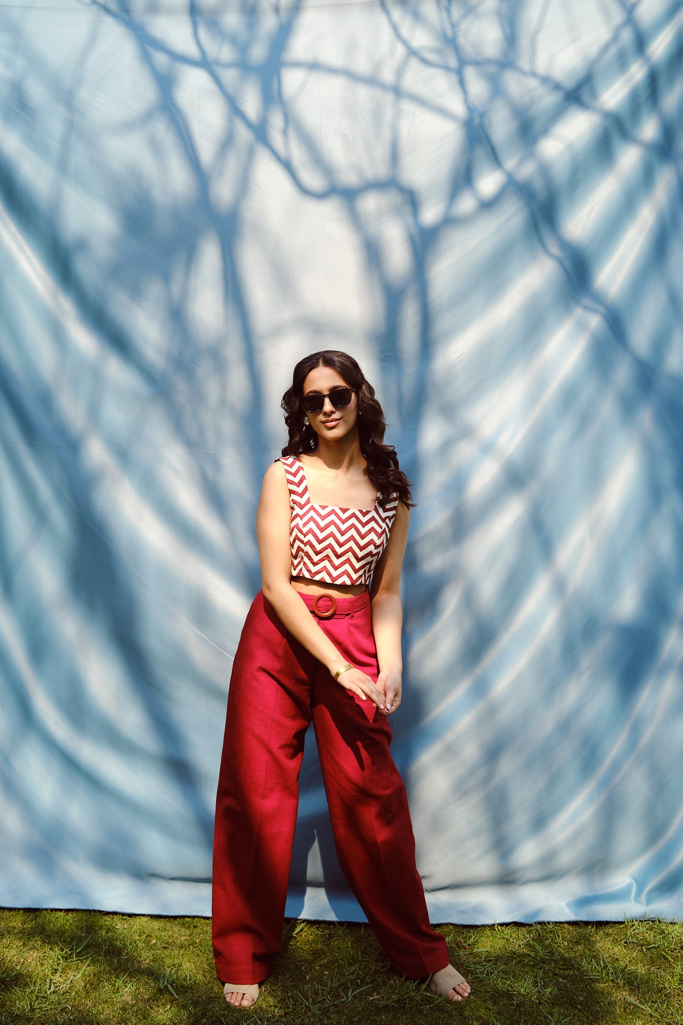 Carmine jute co-ord