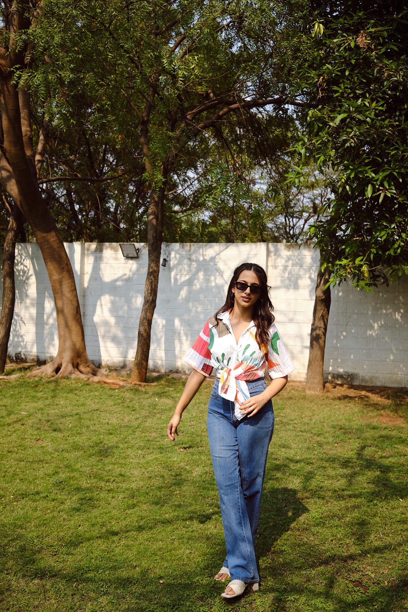 Peonies cotton shirt