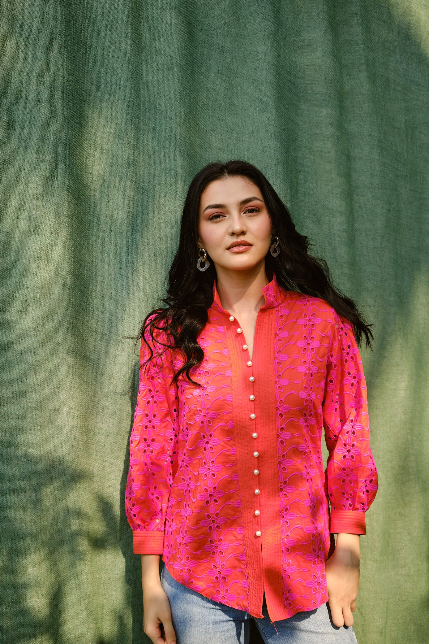 Tulip broderie shirt
