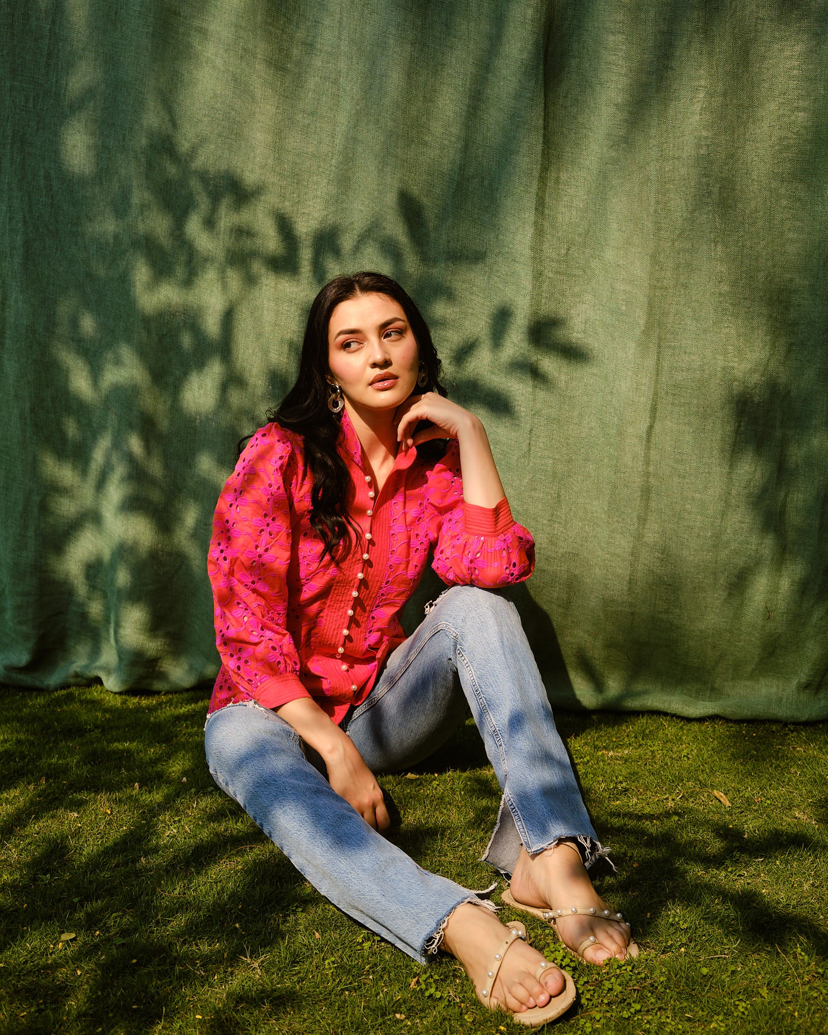 Tulip broderie shirt