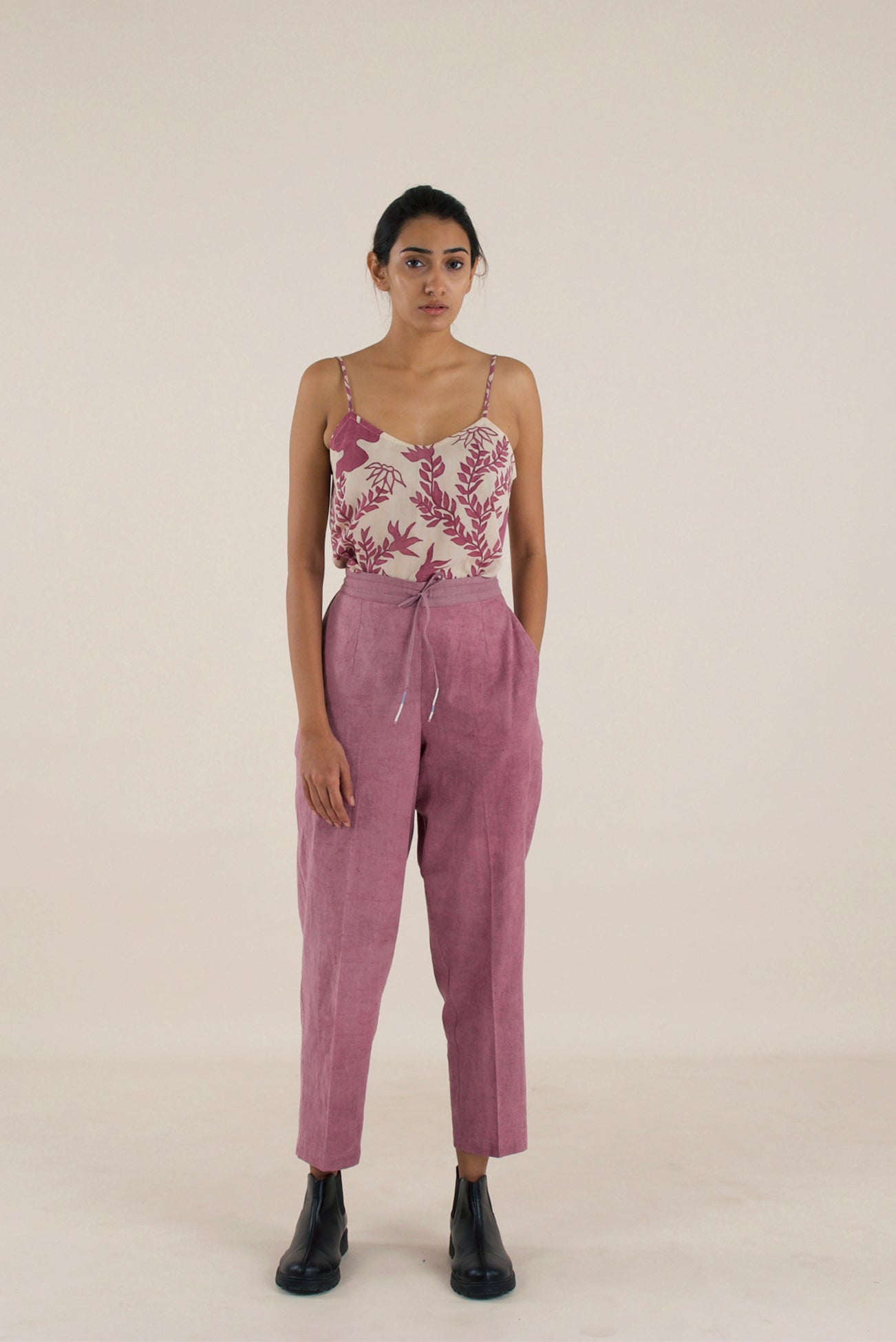 Budding dahlia trousers