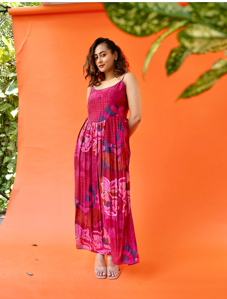 Crimson Bloom Dress