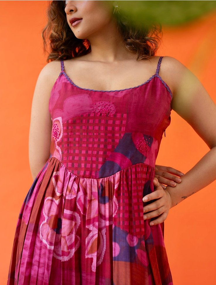 Crimson Bloom Dress