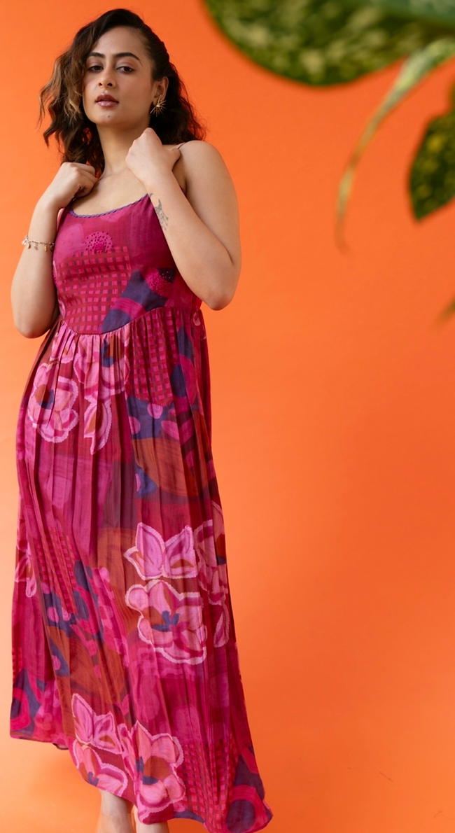 Crimson Bloom Dress