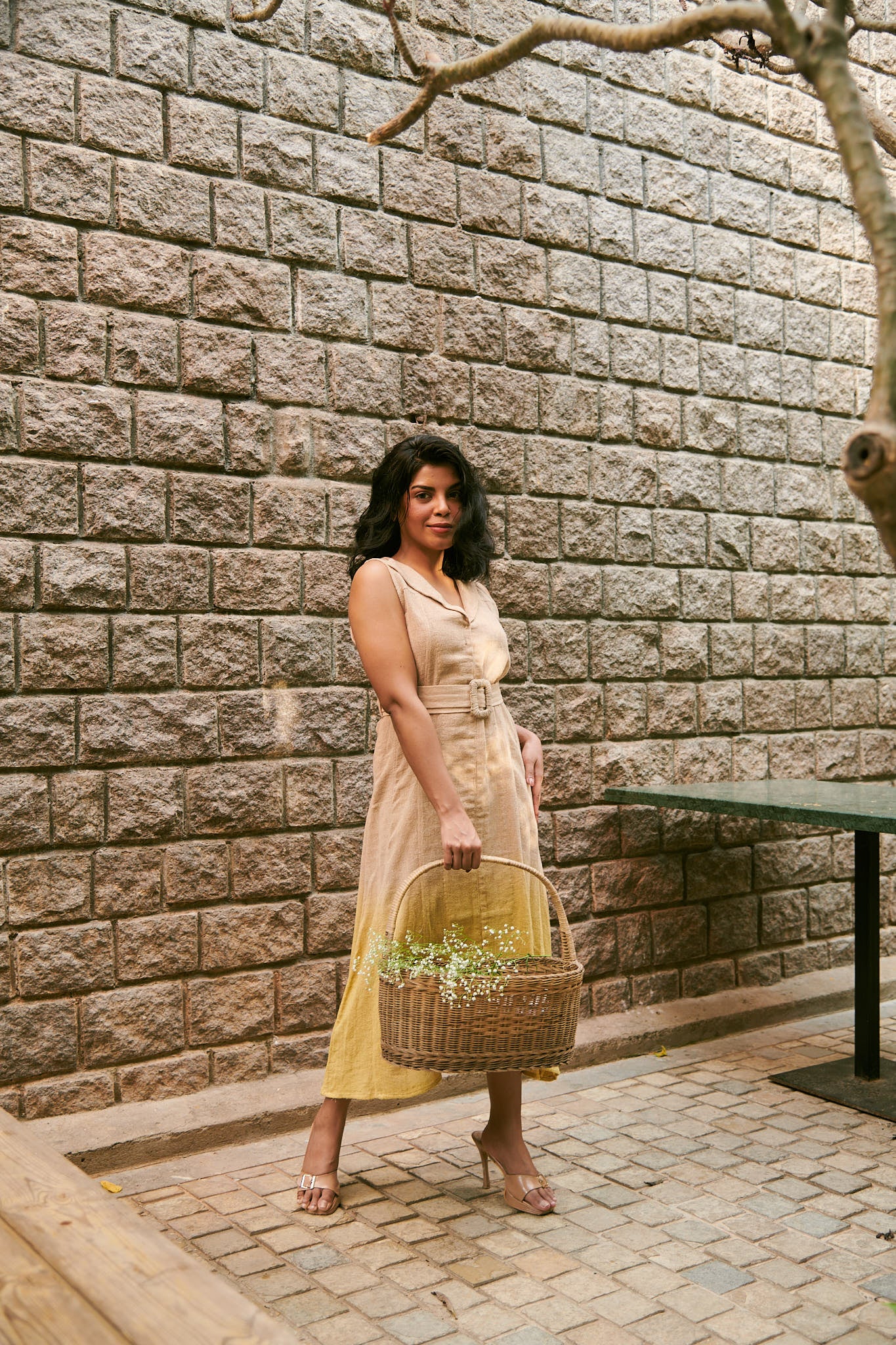 Half & Half Linen Dress