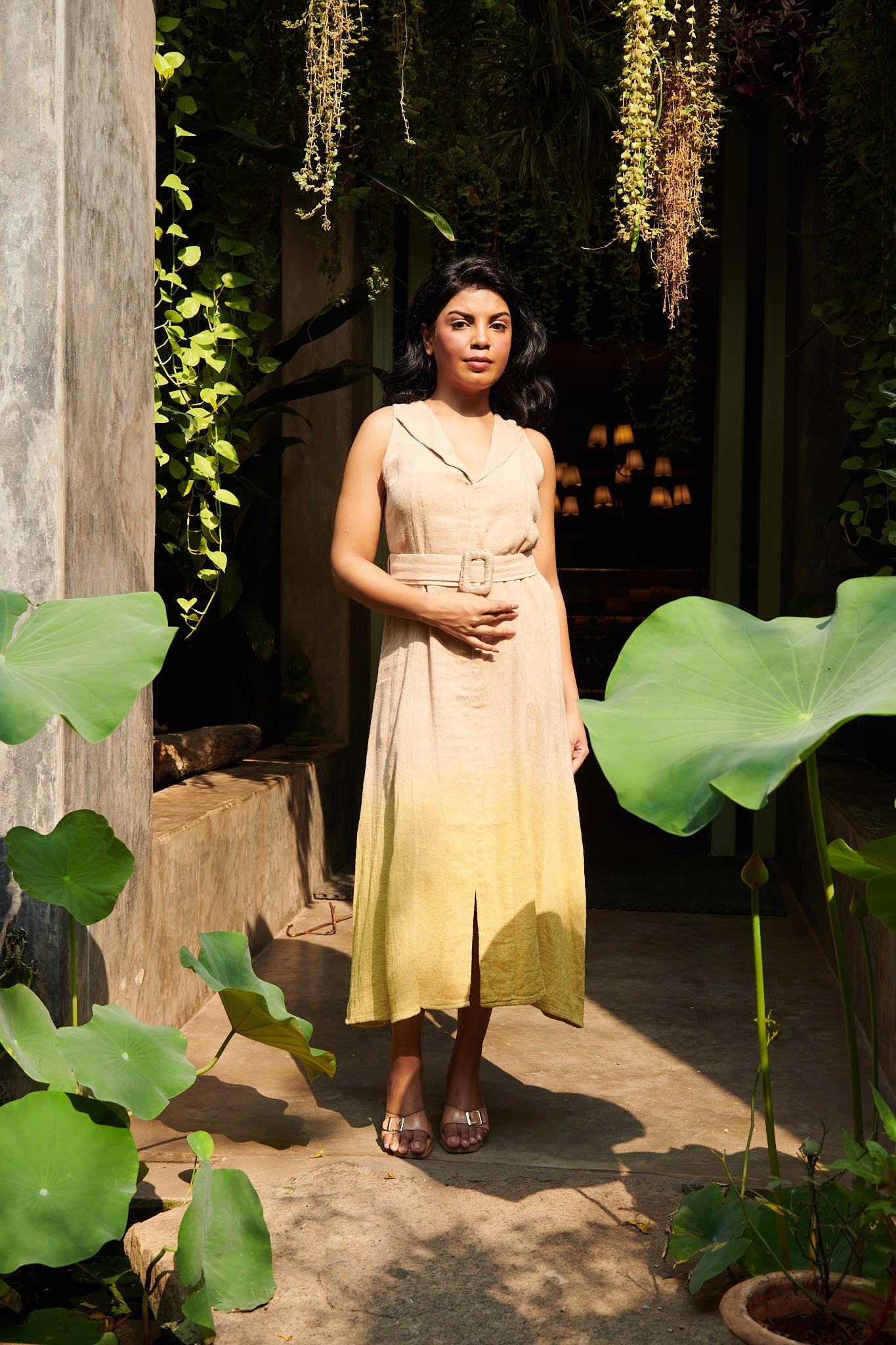 Half & Half Linen Dress