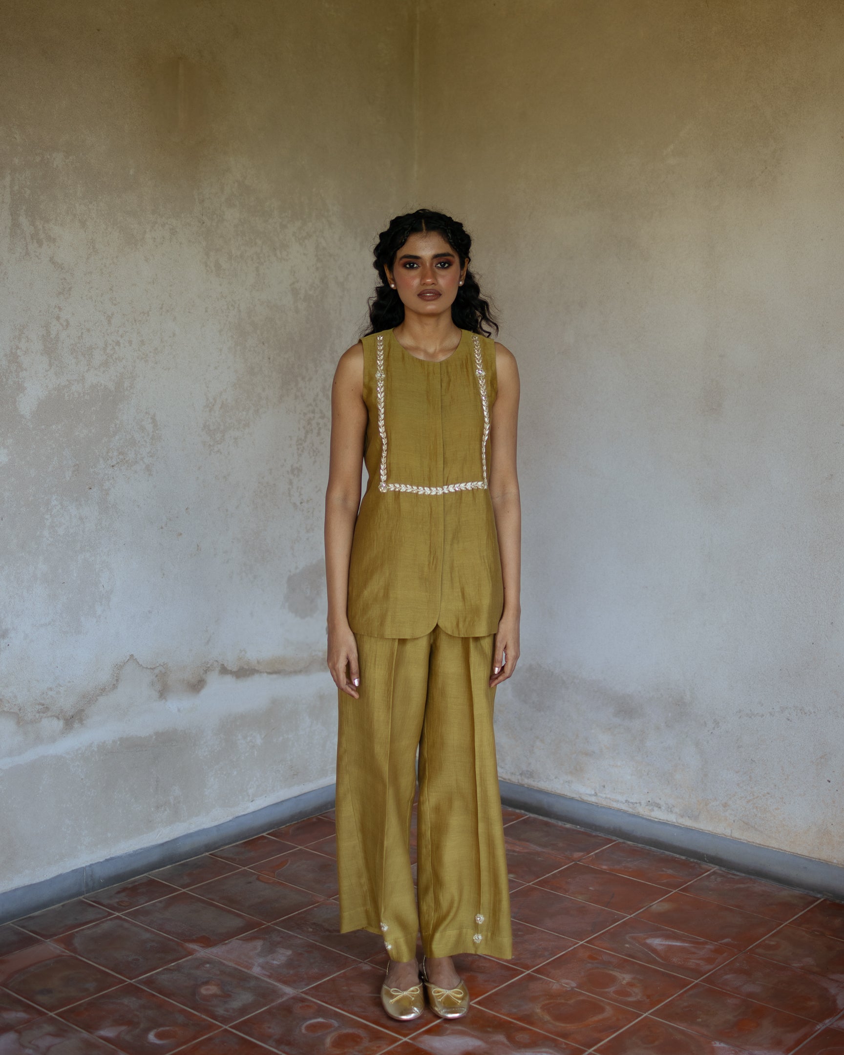Irene Vest + Trouser Set